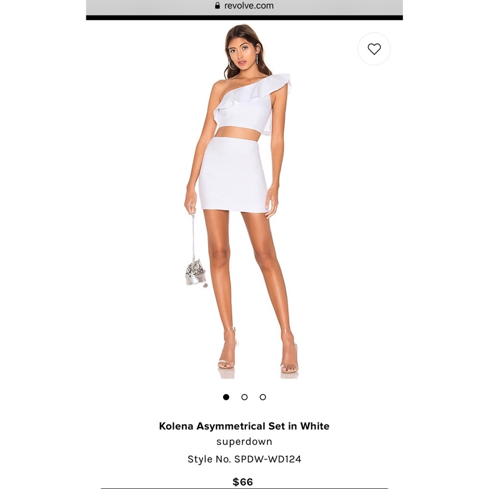 Revolve kolena asymmetrical set in white